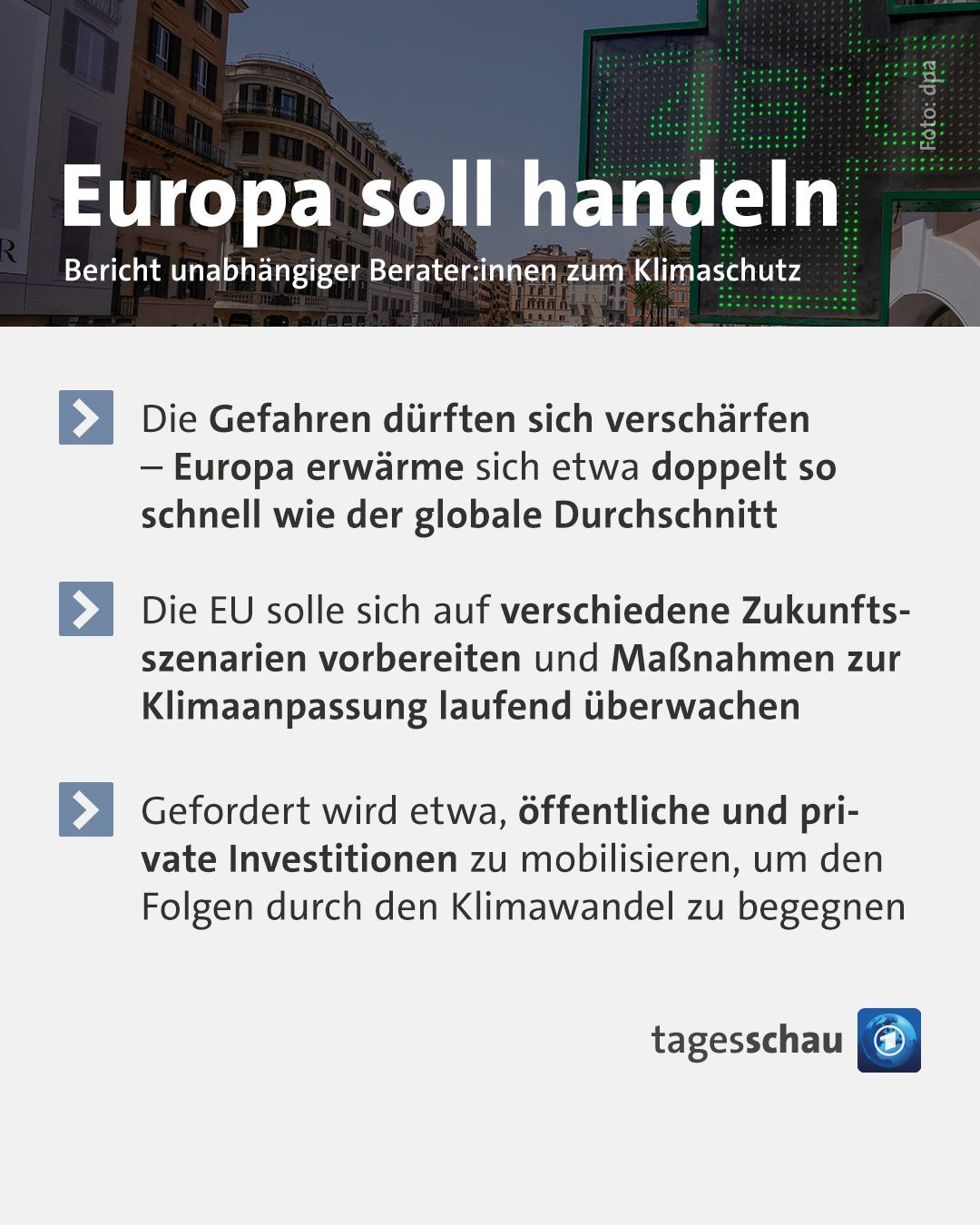 Bild von @tagesschau: Europa soll handeln