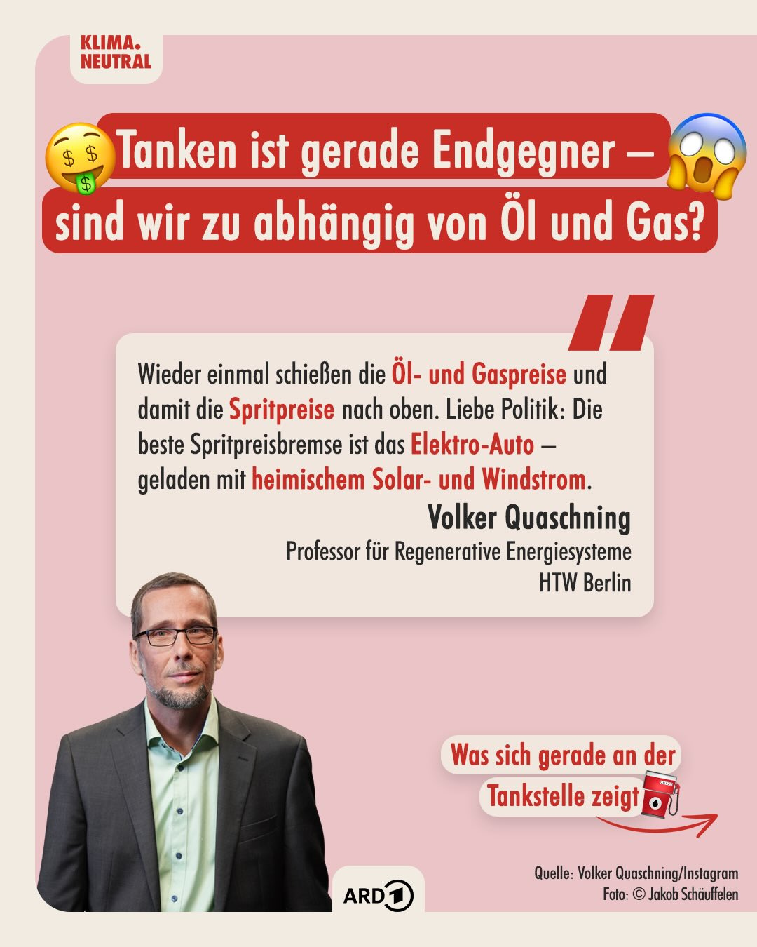 Bild von @klima.neutral: Tanken ist gerade Endgegner - sind wir zu abhängig von Öl und Gas?