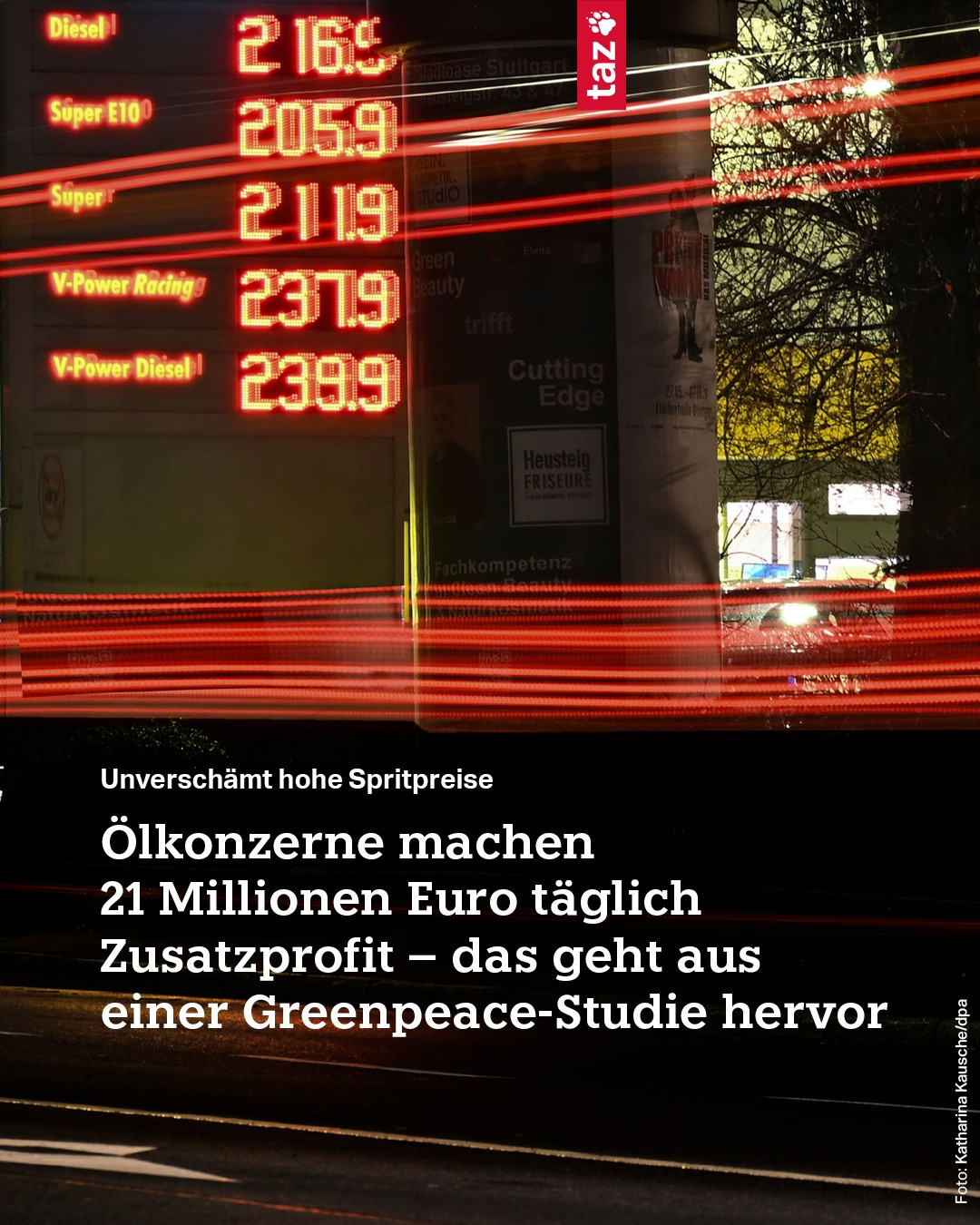 Bild von @klima.taz: Zusatzprofit der Ölkonzerne