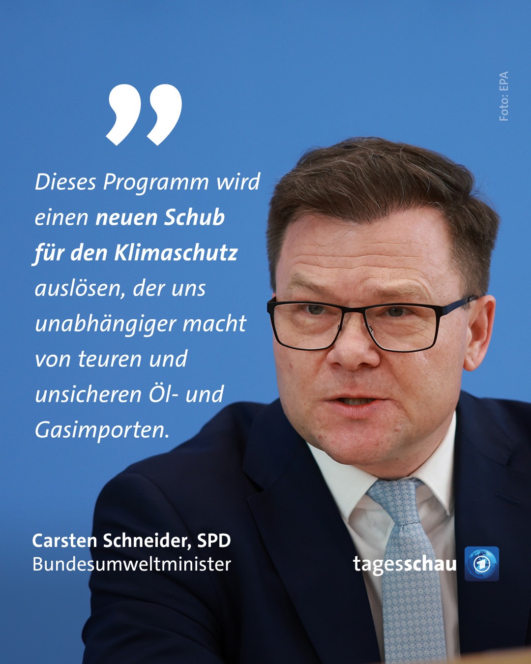 Bild von @tagesschau: Zitat Carsten Schneider