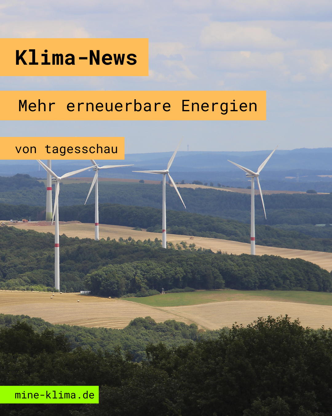 Klima-News: Mehr erneuerbare Energien