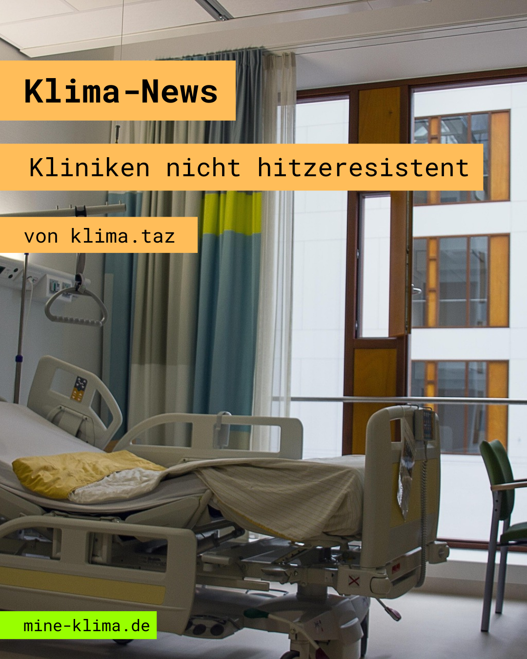 Klima-News: Kliniken nicht hitzeresistent