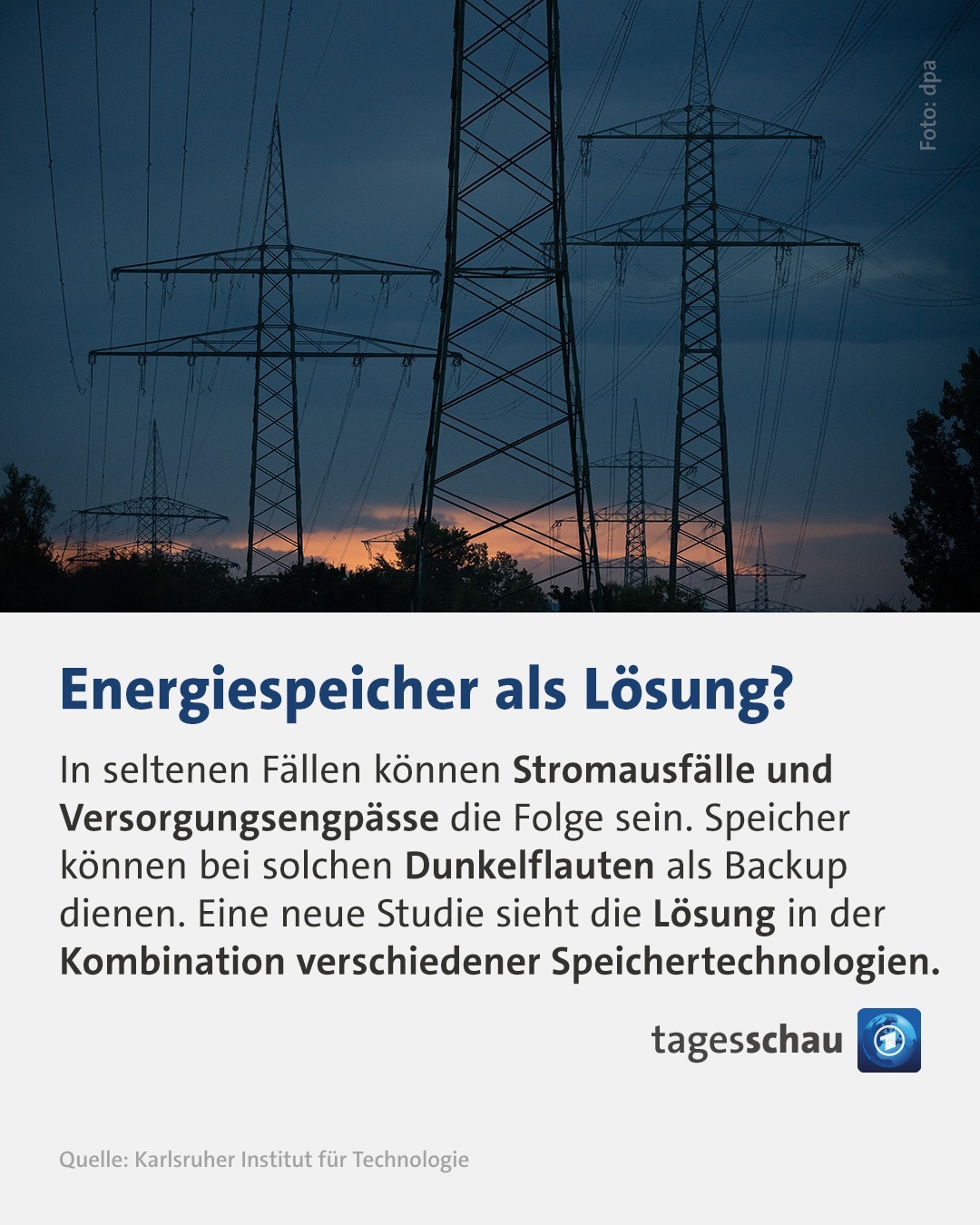 @tagesschau: Energiespeicher als Lösung?