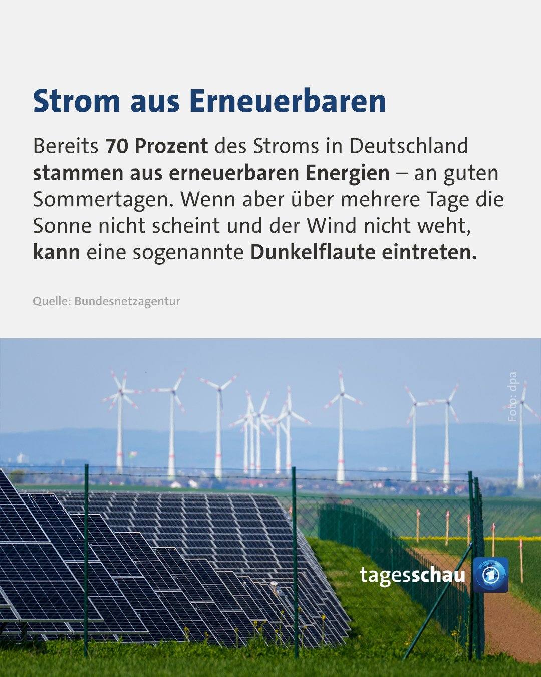@tagesschau: Strom aus Erneuerbaren