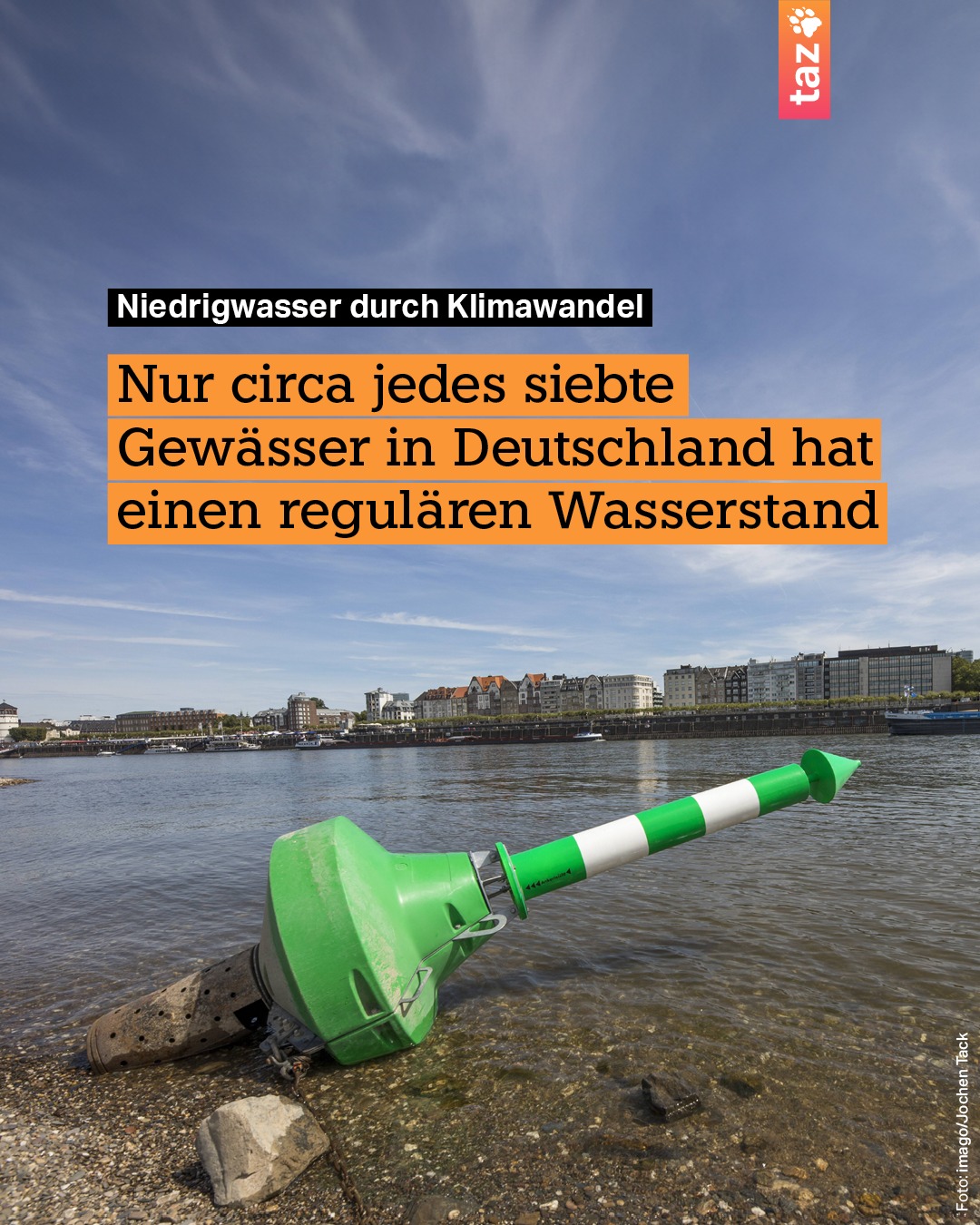 Nur jedes siebte Gewässer in Deutschand hat einen regulären Wasserstand