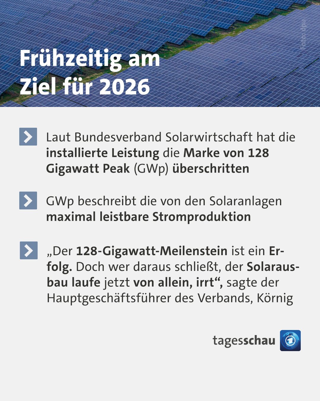 @tagesschau: Frühzeitig am Ziel für 2026