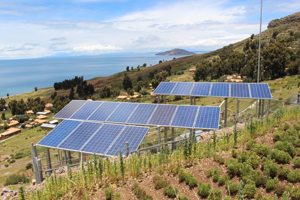 Solarplatten in der Natur